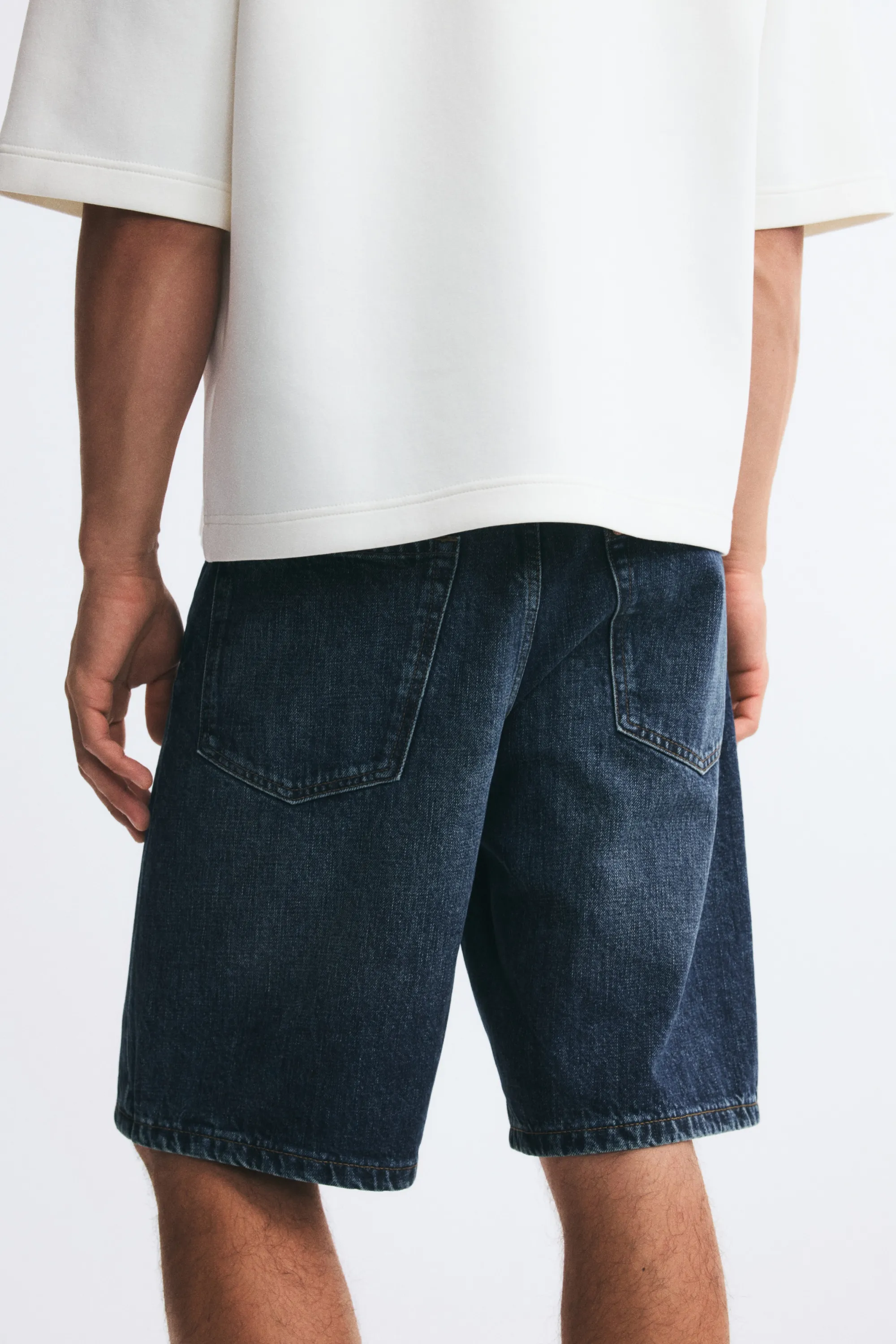 Short Relaxed en denim - Bleu denim foncé
