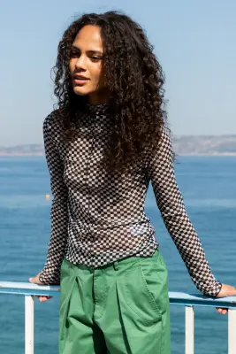 Laure+Max – T-shirt Theodora Damier — photo 5