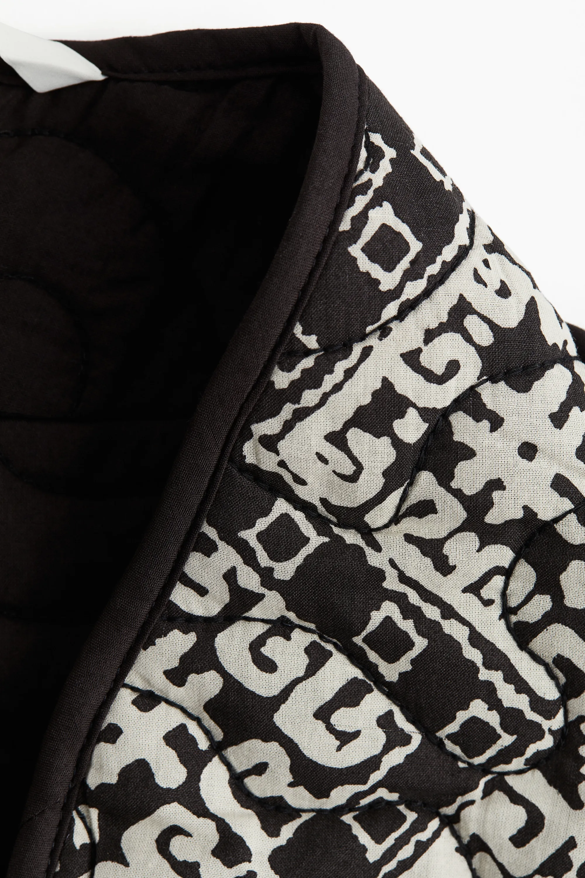Veste matelassée en coton - Noir/motif