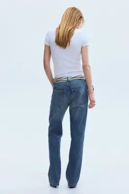 Straight Regular Waist Jeans - Bleu denim — photo 2