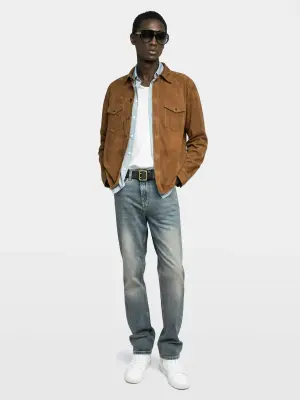 Chemise Sergy Cuir Suede — photo 3