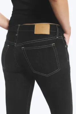 Jean bootcut skinny taille basse Luna - Blue Rinse – Bleu foncé — photo 4