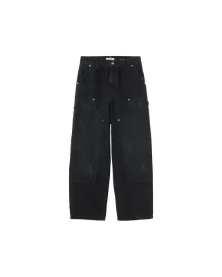 Brandon Double Knee Pant Blue Grind Wash Femme — photo 1