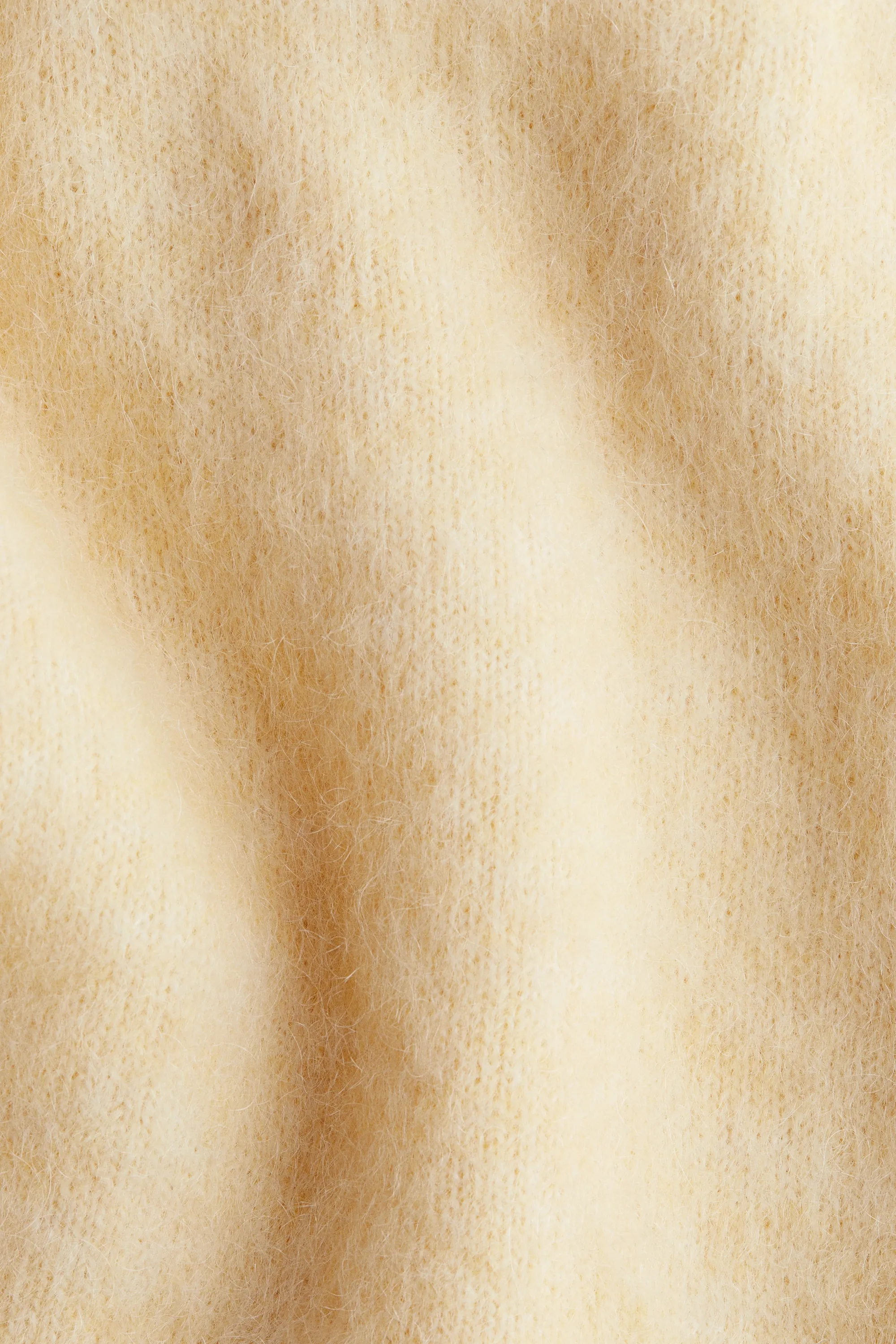 Pull oversize en mohair mélangé - Jaune pâle