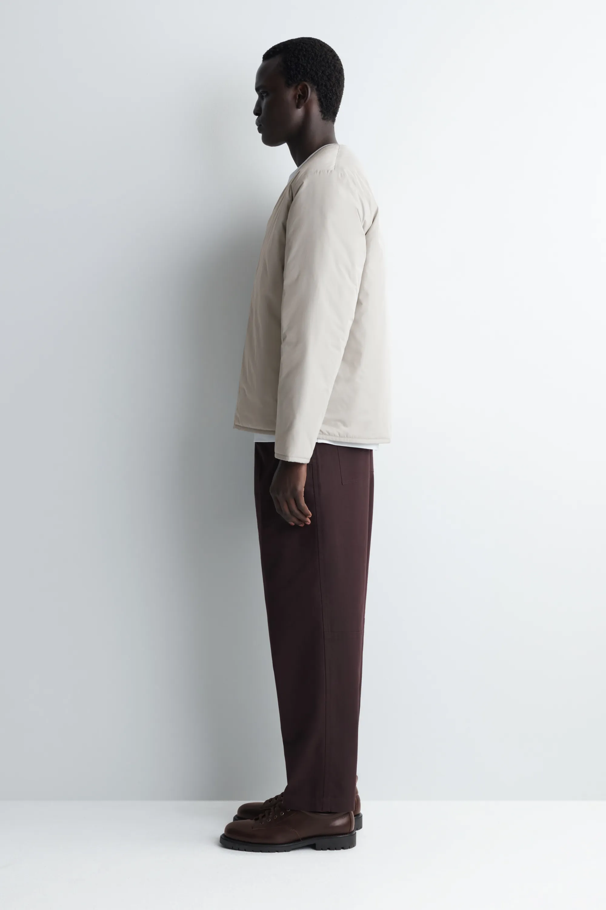 VESTE MATELASSÉE RÉVERSIBLE - GRIS CLAIR