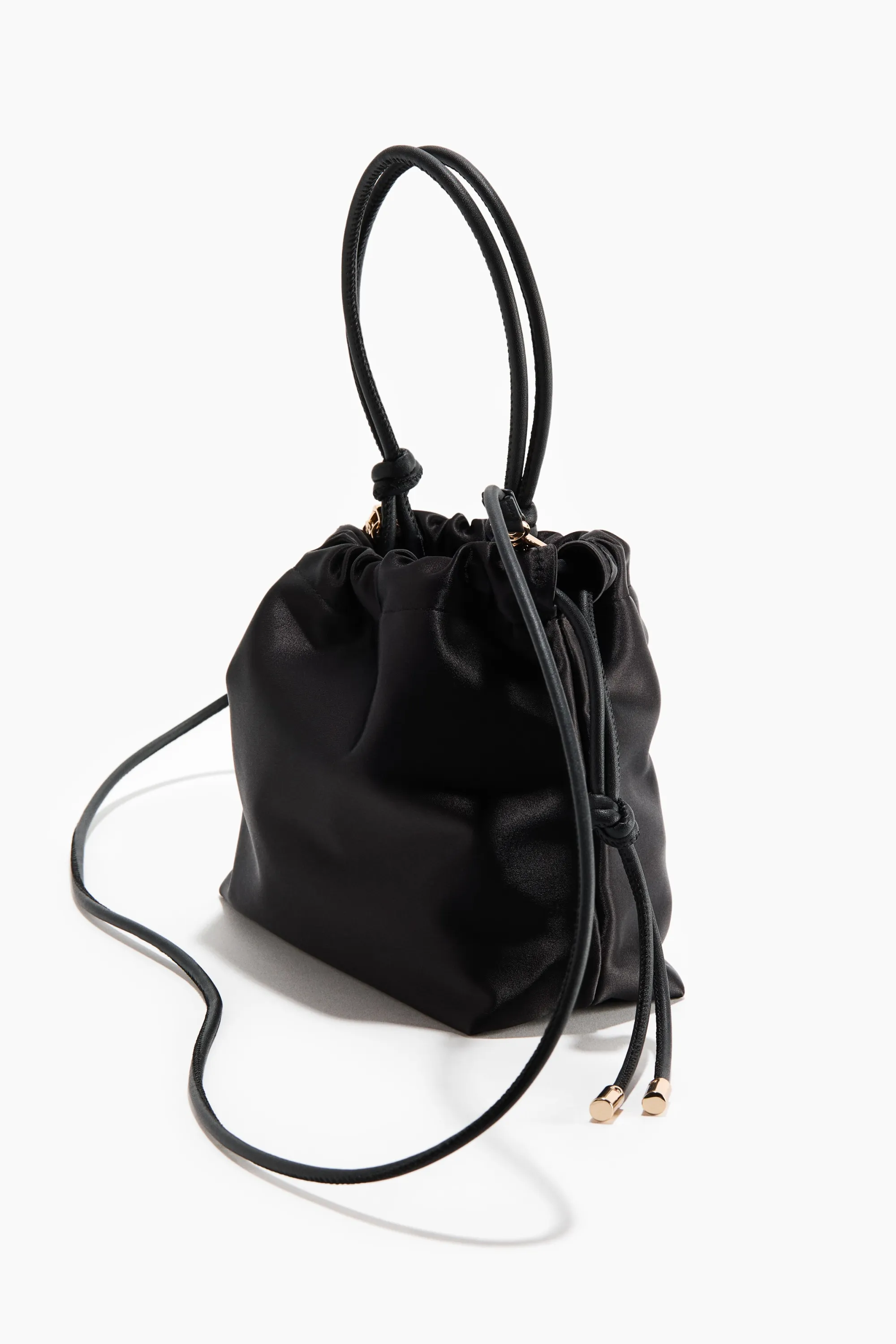 Sac crossbody avec cordon de serrage - Noir