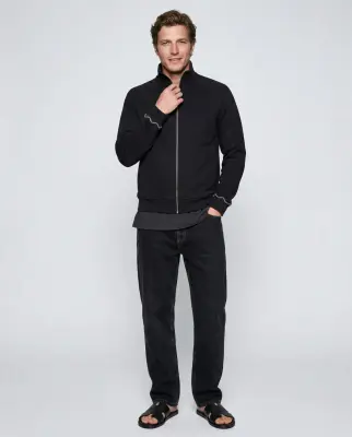 Veste Noir Col Veste Manches Longues en Coton organique / Coton — photo 3
