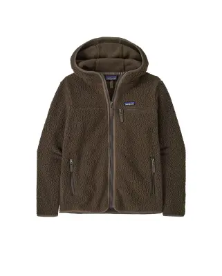 Hoodie Retro Pile Otter Brown Femme — photo 1