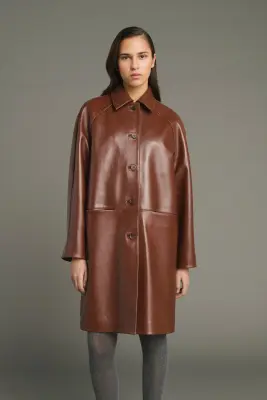 MANTEAU LOGAN ACAJOU — photo 3