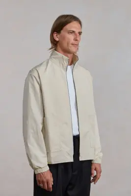 Training Zip Jacket - Nylon Ecru — photo 4