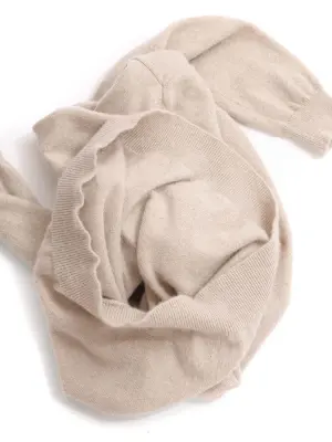 Pull col V en cachemire épais beige Prix boutique 240€ Taille M — photo 5