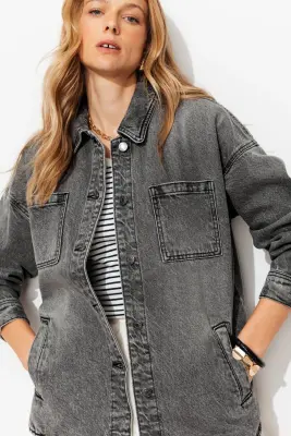 Veste surchemise en jean Femme — photo 5