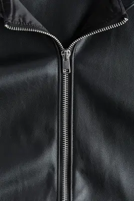 Veste en tissu enduit - Noir — photo 5