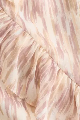 Robe volantée en mousseline - Beige clair/rose ancien — photo 4