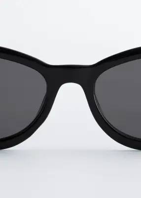 Lunettes de soleil à monture rectangulaire étroite - Noir — photo 2