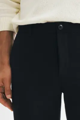 Pantalon chic Slim Fit - Bleu foncé — photo 5