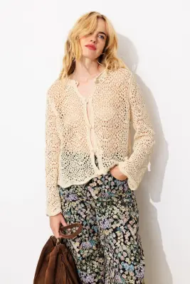 Cardigan court en crochet — photo 2