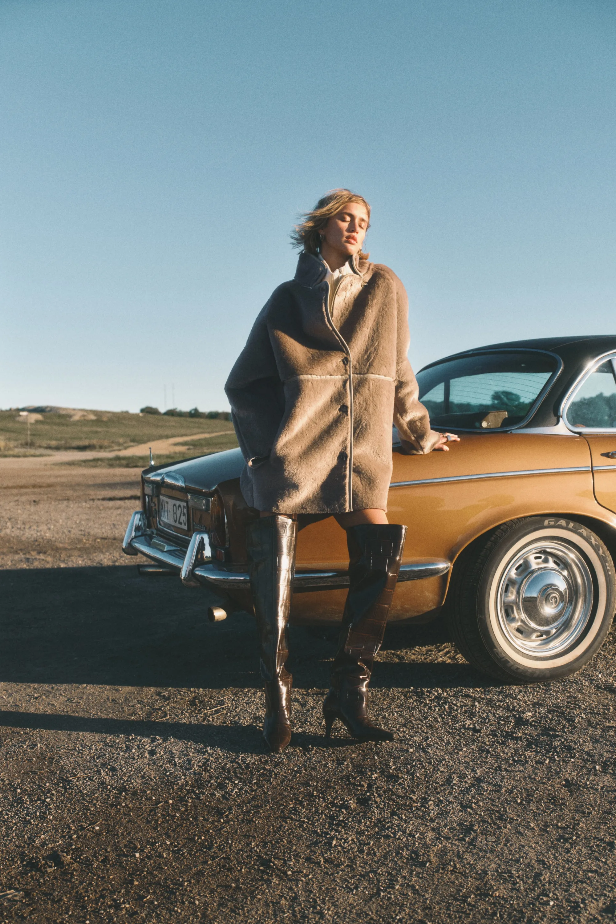 Manteau duveteux - Beige