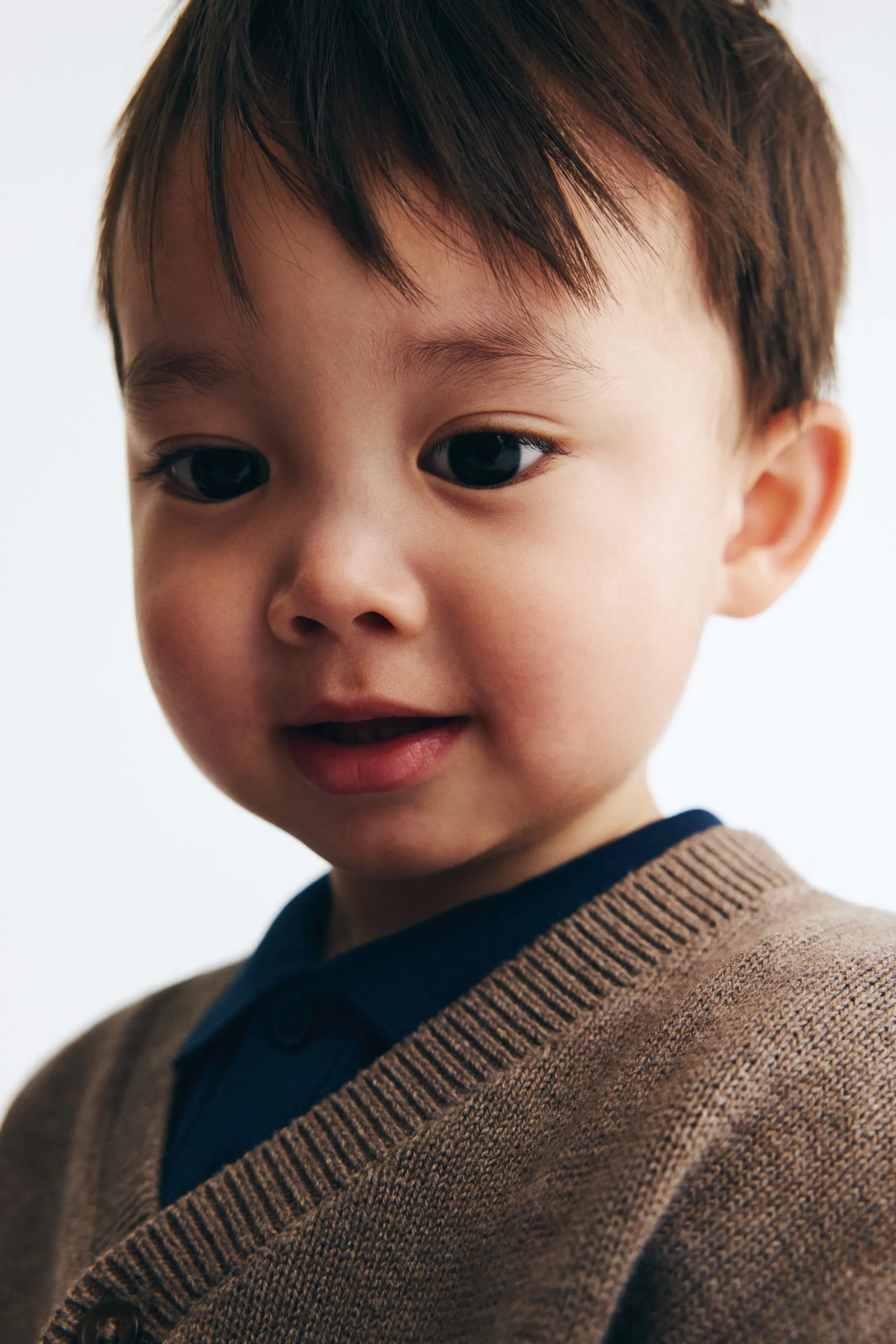Gilet en maille de coton - Marron