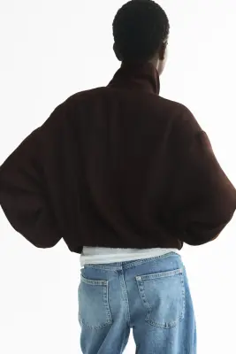 Veste à effet boule - Marron foncé — photo 3