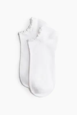 Lot de 5 paires de chaussettes sans tige - Blanc — photo 1