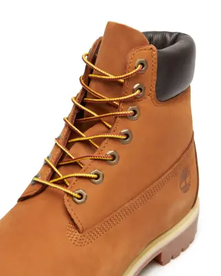 Premium 6 Inch Lace Up Waterproof Boot Dark Wheat Nubuck Homme — photo 4