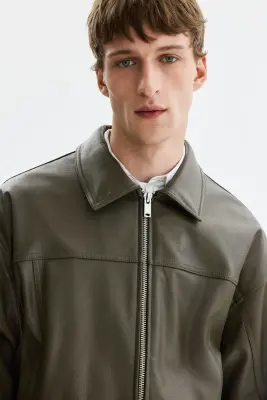 Veste en tissu enduit - Vert kaki — photo 2