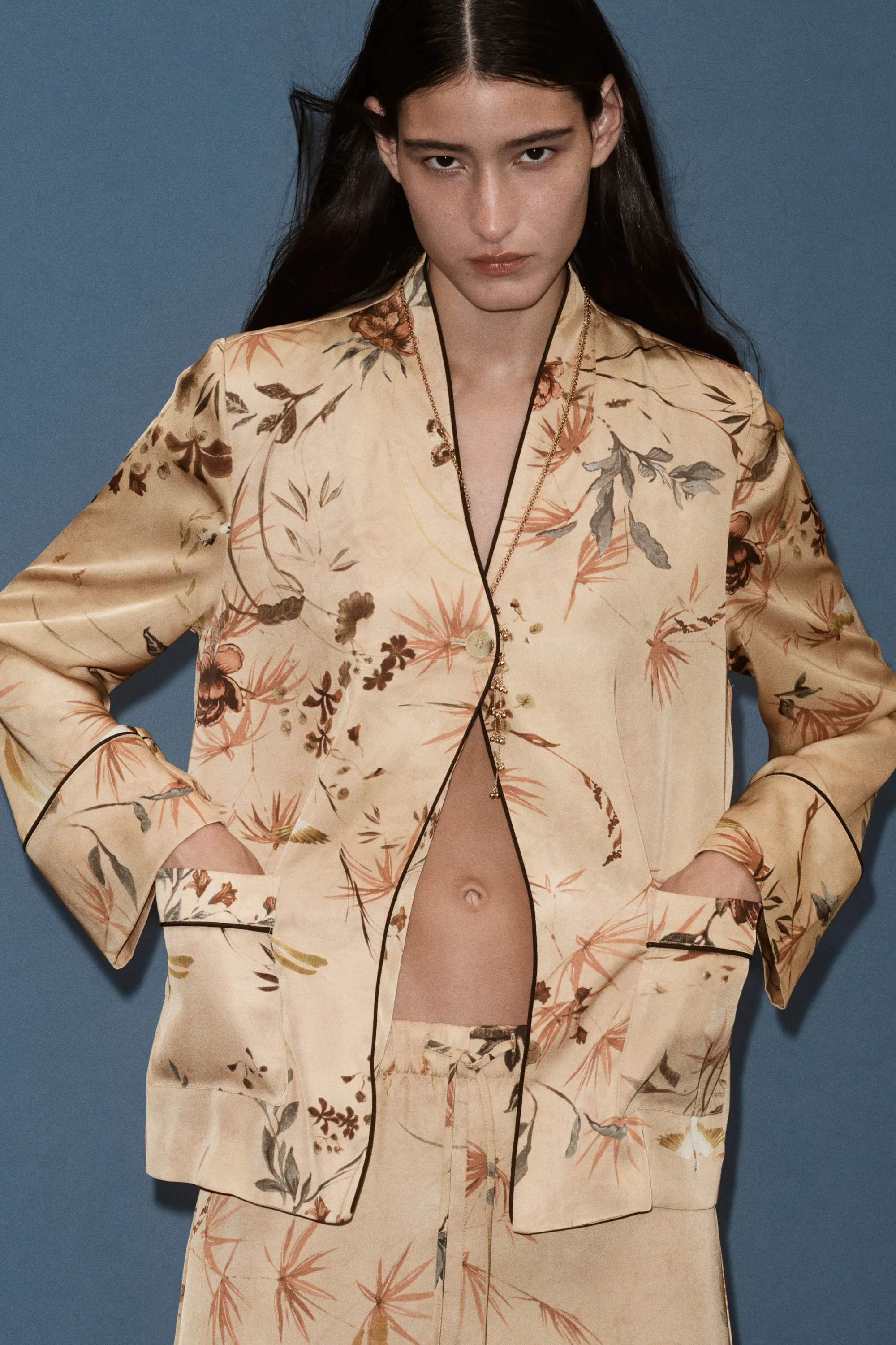 Blouse imprimée - Jaune ancien/motif