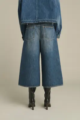 BERMUDA JOYCE DENIM BLEU DÉLAVÉ — photo 4