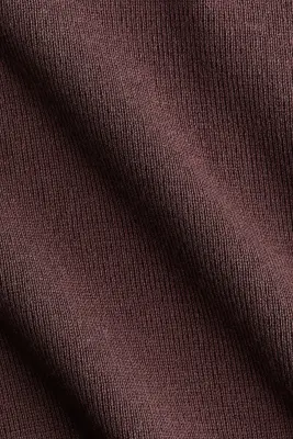 Pull à manches ballon en maille fine - Taupe foncé — photo 3