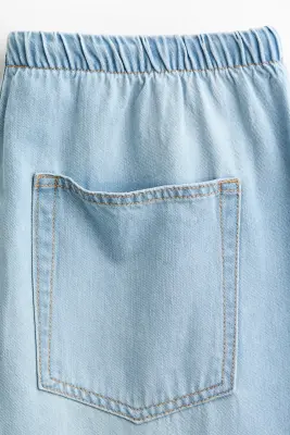 Pantalon à cordon en denim - Bleu denim clair — photo 4