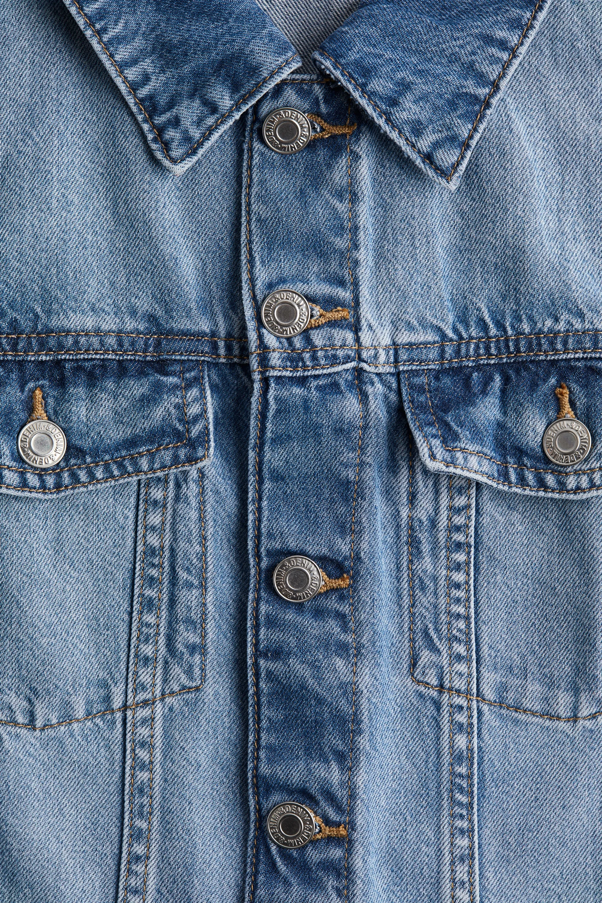 Robe en denim Feather Soft avec jupe évasée - Bleu denim clair