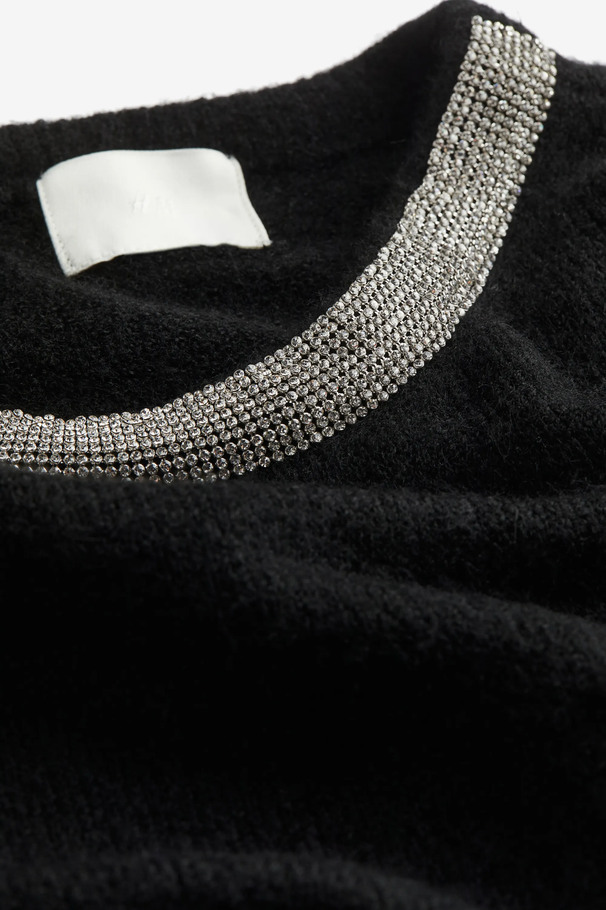 Robe ornée de strass - Noir