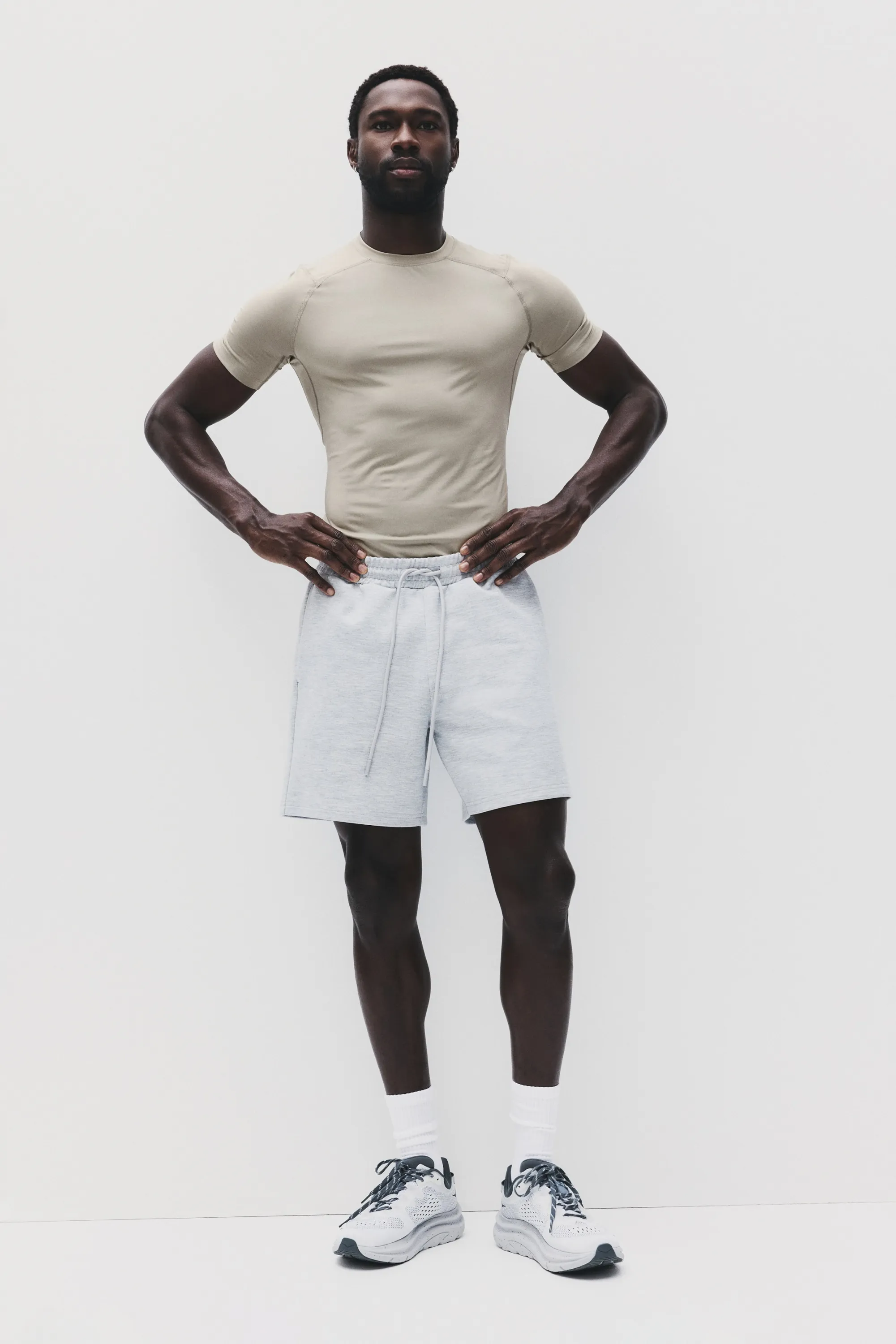 T-shirt de sport Compression Fit DryMove™ - Beige