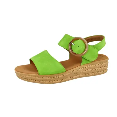 Sandales Gabor 64.550.14 Vertes - Cuir Velcro Grande Pointure Femme — photo 1