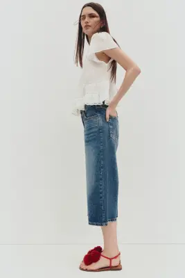 Blouse à manches bouffantes - Crème — photo 2