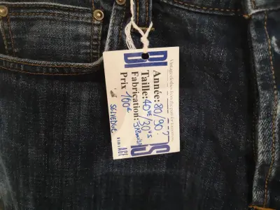 Jean vintage brut en denim — photo 2