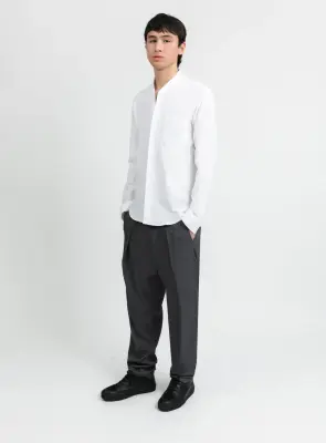 False Collar Shirt in White Oxford — photo 3