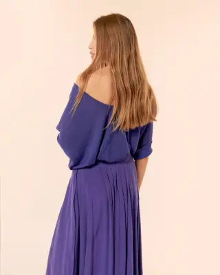 Jupe longue April ultra violet – Karma Koma — photo 4