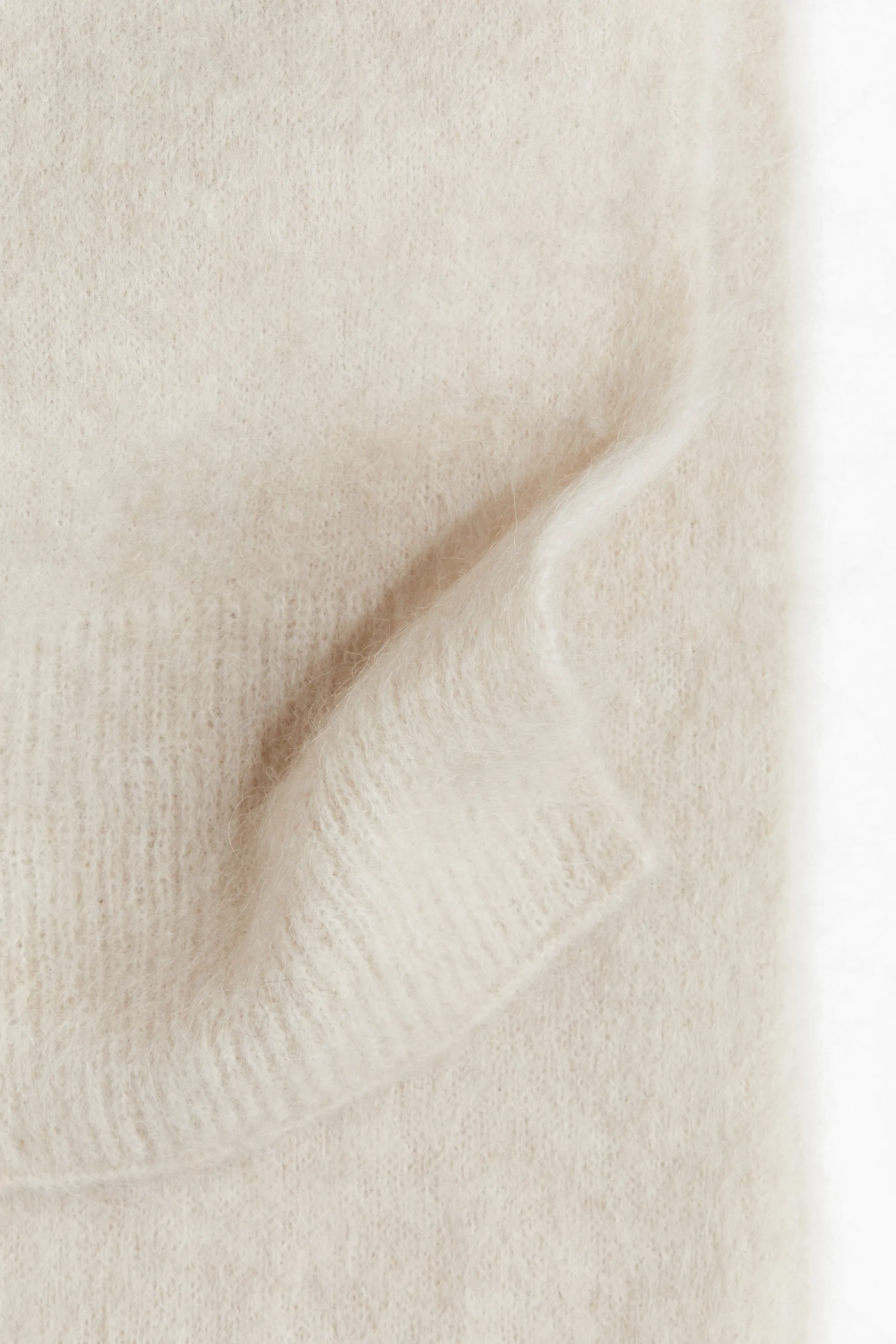 Écharpe en mohair mélangé - Beige clair