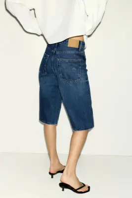 Short Bermuda en denim - Bleu denim foncé — photo 4