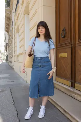 Tee-shirt Simone - bleu ciel — photo 3