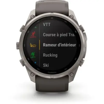 Garmin Fenix 9 Pro InReach SOLAR 51mm Sapphire Titane bracelet gris galet/gris cendré 010-04339-01 — photo 2