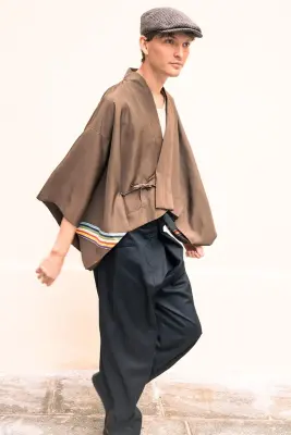 Veste kimono en soie Niji — photo 1