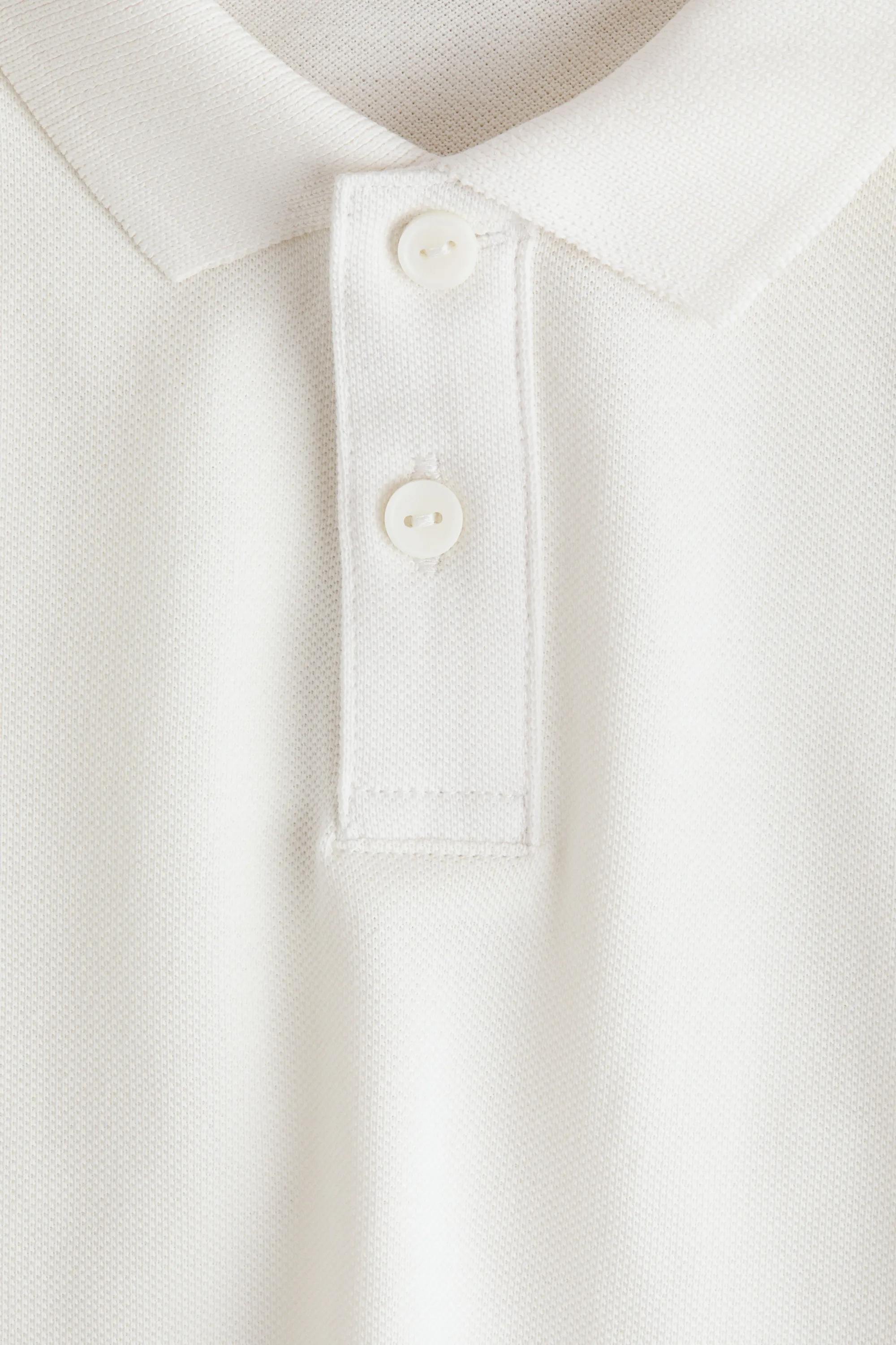 Polo en piqué de coton - Blanc