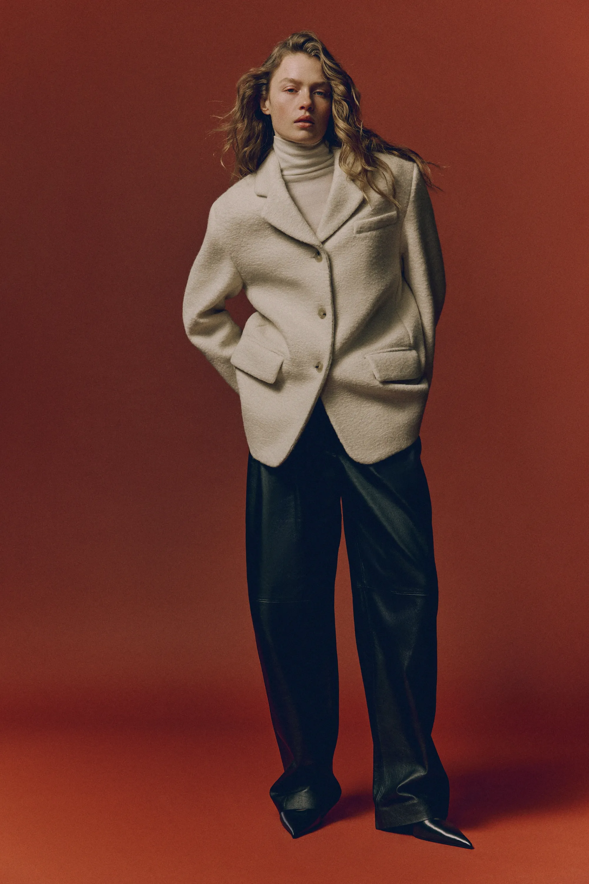 Blazer à fermeture droite - Beige clair