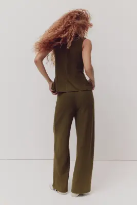 Ensemble 2 pièces en maille - Vert olive — photo 2