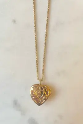Nouveau ! ROOM SERVICE JEWELRY Collier Heart Locket Rubis — photo 3