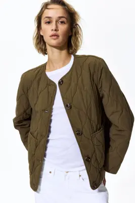 Veste matelassée - Vert kaki foncé — photo 1