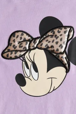T-shirt en coton avec motif imprimé - Violet/Minnie — photo 2